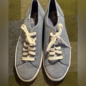Women’s Keds Sneakers Chambray Light Blue: Size 8.5M